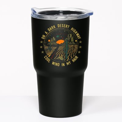 On A Dark Desert Highway Cool Wind In Retro Tumbler