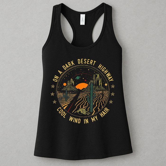 On A Dark Desert Highway Cool Wind In Retro Womens Tank Top