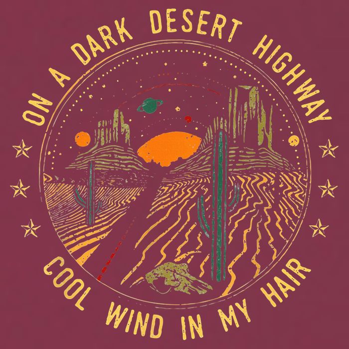 On A Dark Desert Highway Cool Wind In Retro 16oz Travel Tumbler