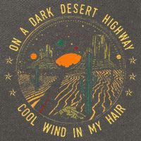 On A Dark Desert Highway Cool Wind In Retro Cotton Canvas Backpack