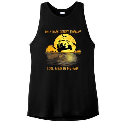 On A Dark Desert Fairway Golf Witch Cool Wind In My Hair Ladies PosiCharge Tri-Blend Wicking Tank