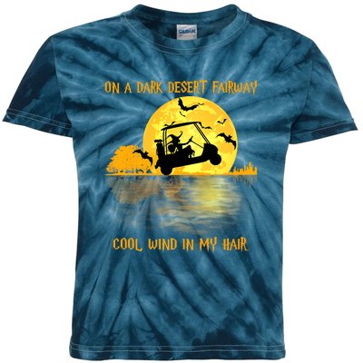 On A Dark Desert Fairway Golf Witch Cool Wind In My Hair Kids Tie-Dye T-Shirt