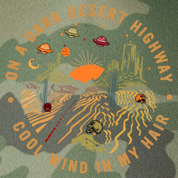 On A Dark Desert Highway Adventure Legacy Tie Dye Trucker Hat