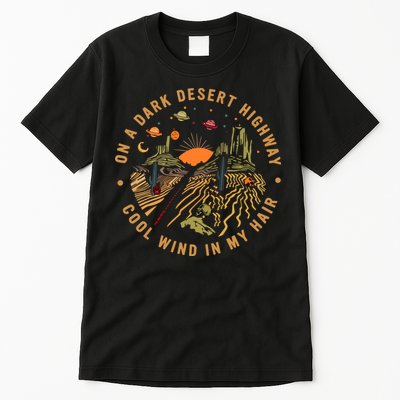 On A Dark Desert Highway Adventure Tall T-Shirt