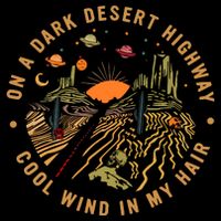 On A Dark Desert Highway Adventure Drawstring Bag