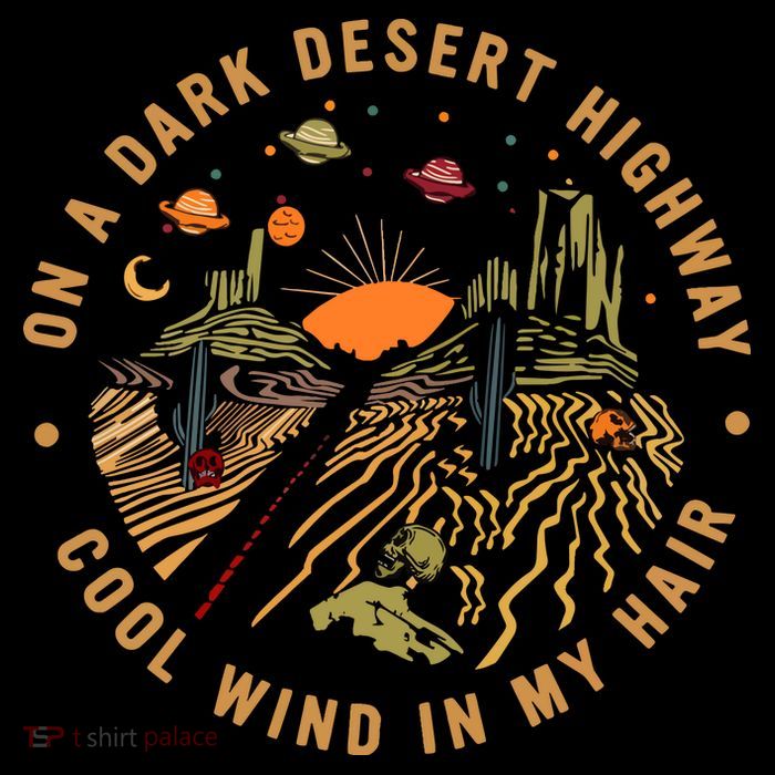 On A Dark Desert Highway Adventure Magnet