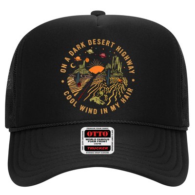 On A Dark Desert Highway Adventure Trucker Hat