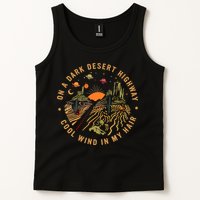On A Dark Desert Highway Adventure Tank Top