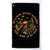 On A Dark Desert Highway Adventure Golf Towel