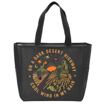 On A Dark Desert Highway Adventure Zip Tote Bag