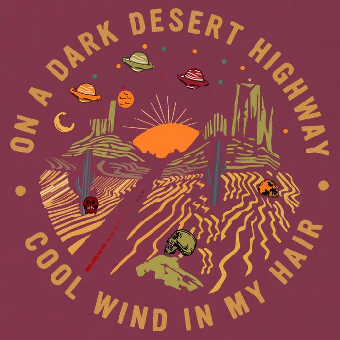 On A Dark Desert Highway Adventure 16oz Travel Tumbler