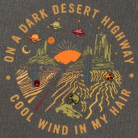 On A Dark Desert Highway Adventure Cotton Canvas Backpack