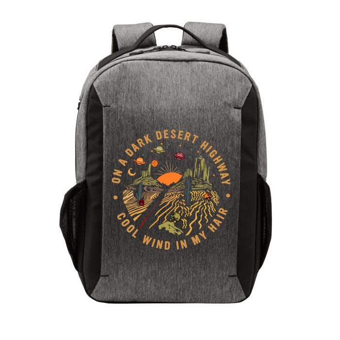 On A Dark Desert Highway Adventure Vector Backpack