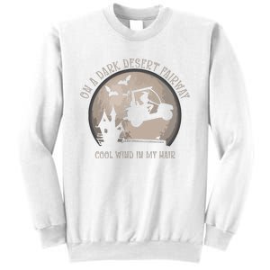 On A Dark Desert Fairway Cool Wind In My Hair Golf Witch Long Sleeve Sweatshirt