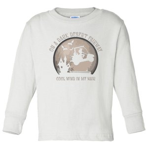 On A Dark Desert Fairway Cool Wind In My Hair Golf Witch Long Sleeve Toddler Long Sleeve Shirt