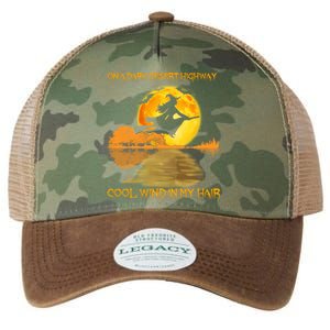 On A Dark Desert Highway Cool Wind In My Hair Witch Halloween Legacy Tie Dye Trucker Hat