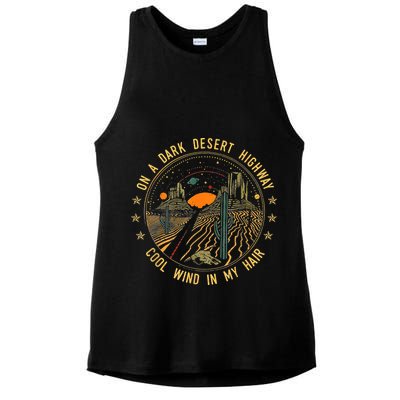 On A Dark Desert Highway Cool Wind In Retro Ladies PosiCharge Tri-Blend Wicking Tank