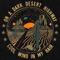 On A Dark Desert Highway Cool Wind In Retro Ladies PosiCharge Tri-Blend Wicking Tank