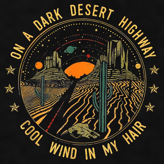 On A Dark Desert Highway Cool Wind In Retro Ladies PosiCharge Tri-Blend Wicking Tank