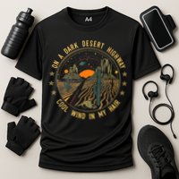 On A Dark Desert Highway Cool Wind In Retro Performance Shirt