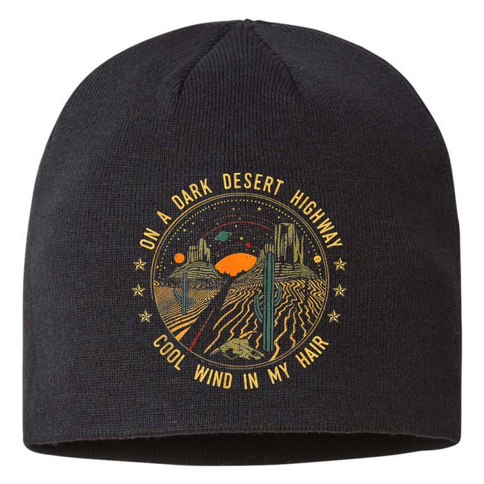On A Dark Desert Highway Cool Wind In Retro Sustainable Beanie