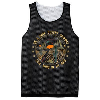 On A Dark Desert Highway Cool Wind In Retro Mesh Reversible Basketball Jersey Tank
