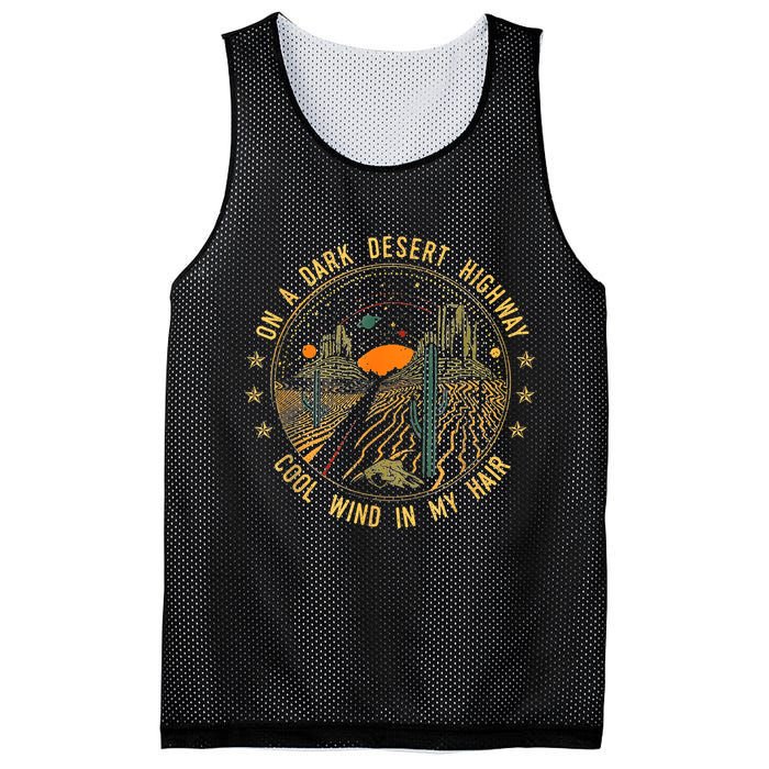 On A Dark Desert Highway Cool Wind In Retro Mesh Reversible Basketball Jersey Tank