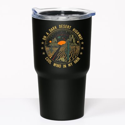 On A Dark Desert Highway Cool Wind In Retro Tumbler