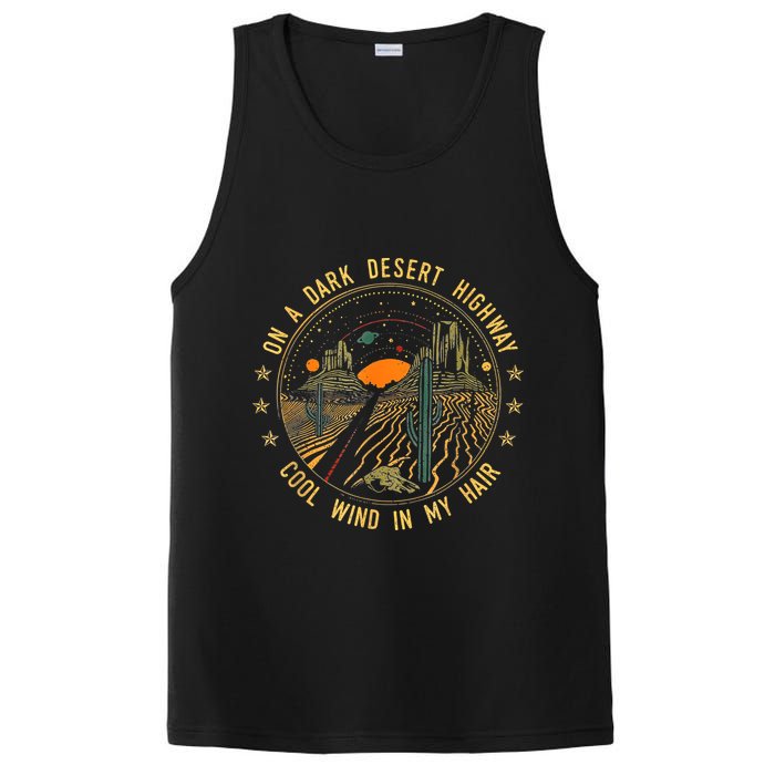 On A Dark Desert Highway Cool Wind In Retro PosiCharge Competitor Tank