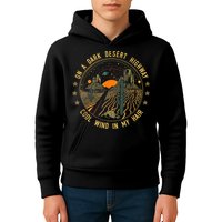 On A Dark Desert Highway Cool Wind In Retro Kids Hoodie