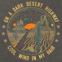 On A Dark Desert Highway Cool Wind In Retro Cotton Canvas Backpack