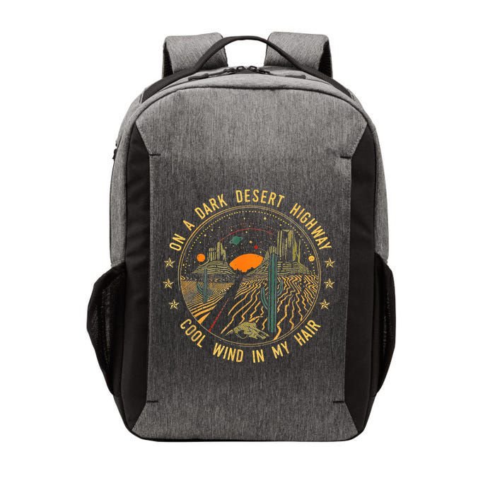 On A Dark Desert Highway Cool Wind In Retro Vector Backpack