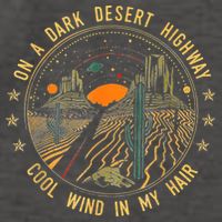 On A Dark Desert Highway Cool Wind In Retro Vector Backpack