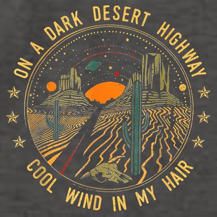 On A Dark Desert Highway Cool Wind In Retro Vector Backpack