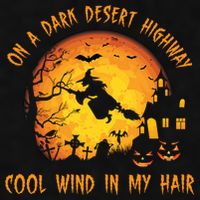 On A Dark Desert Highway Cool Wind In My Hair Funny Halloween Ladies PosiCharge Tri-Blend Wicking Tank
