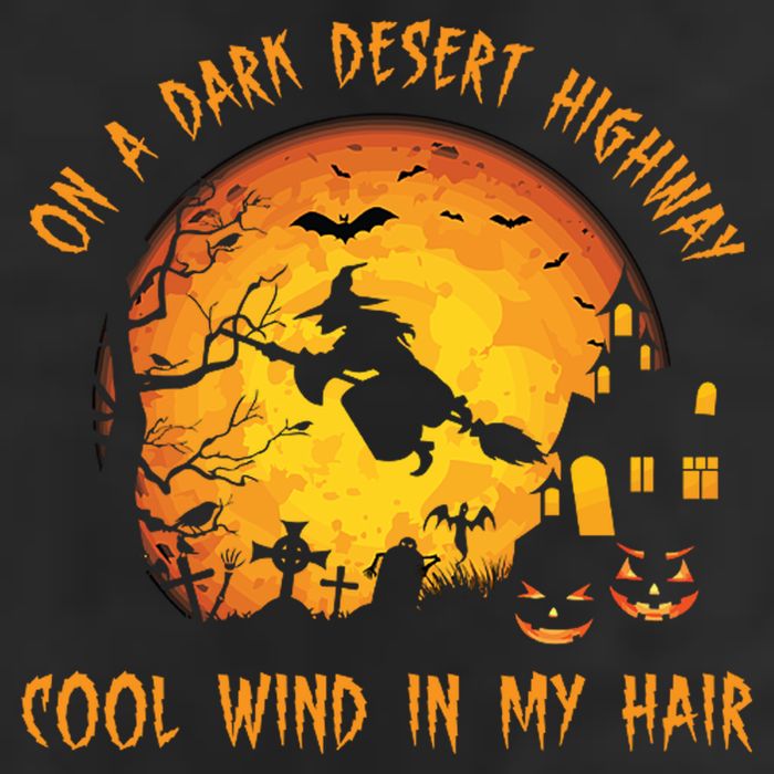On A Dark Desert Highway Cool Wind In My Hair Funny Halloween Adult Drive Performance Visor