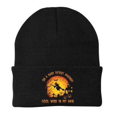On A Dark Desert Highway Cool Wind In My Hair Funny Halloween Beanie