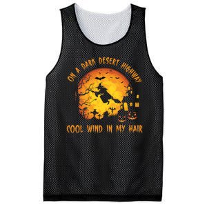 On A Dark Desert Highway Cool Wind In My Hair Funny Halloween Mesh Reversible Basketball Jersey Tank