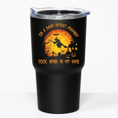 On A Dark Desert Highway Cool Wind In My Hair Funny Halloween Tumbler