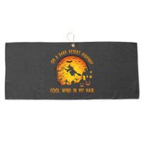 On A Dark Desert Highway Cool Wind In My Hair Funny Halloween Large Microfiber Waffle Golf Towel