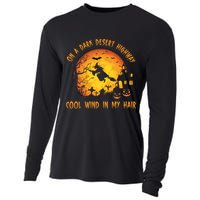 On A Dark Desert Highway Cool Wind In My Hair Funny Halloween Cooling Performance Long Sleeve Crew