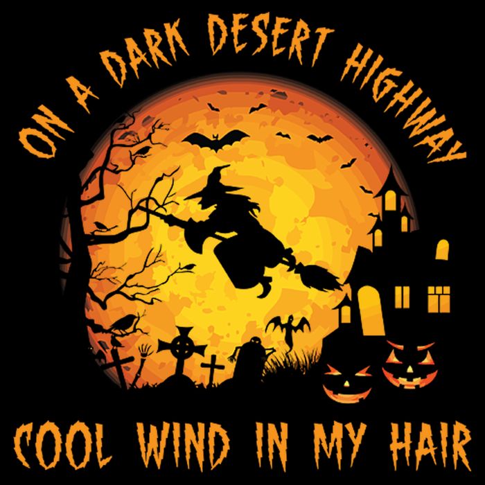 On A Dark Desert Highway Cool Wind In My Hair Funny Halloween Baby Bodysuit