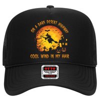 On A Dark Desert Highway Cool Wind In My Hair Funny Halloween Trucker Hat