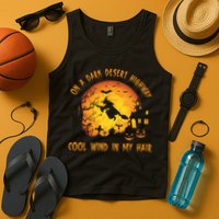 On A Dark Desert Highway Cool Wind In My Hair Funny Halloween Tank Top
