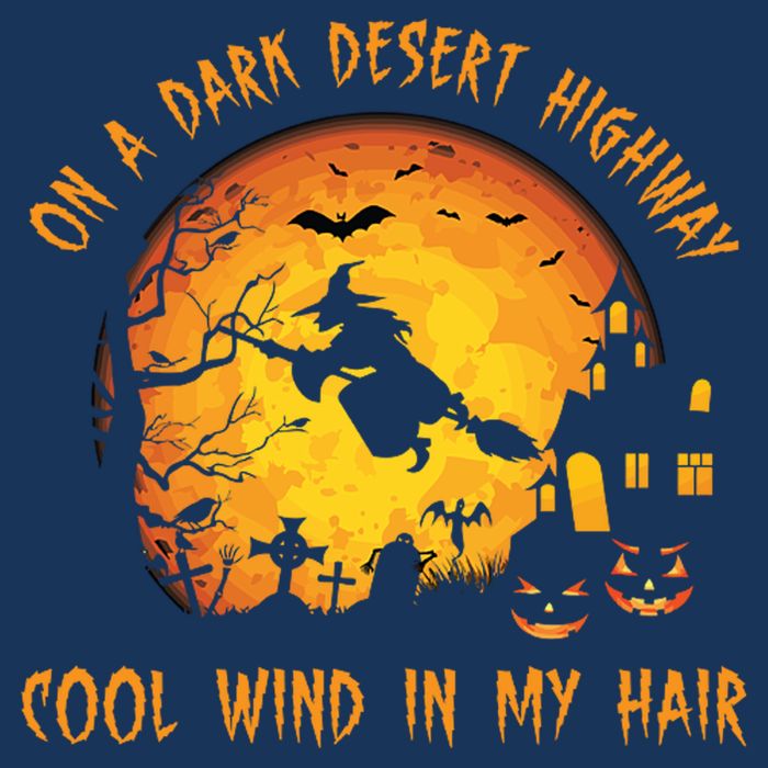 On A Dark Desert Highway Cool Wind In My Hair Funny Halloween Infant Baby Jersey Bodysuit
