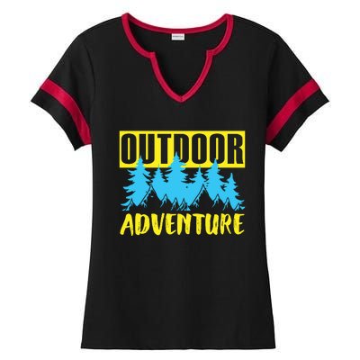 Outdoor Adventure Enthusiast Graphic Ladies Halftime Notch Neck Tee