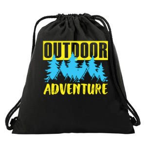 Outdoor Adventure Enthusiast Graphic Drawstring Bag