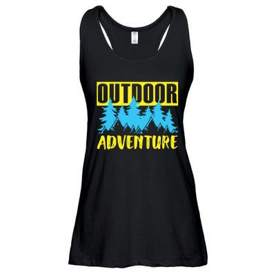 Outdoor Adventure Enthusiast Graphic Ladies Essential Flowy Tank