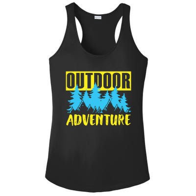 Outdoor Adventure Enthusiast Graphic Ladies PosiCharge Competitor Racerback Tank