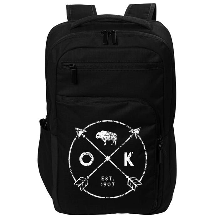 Oklahoma Adventure Est 1907 Buffalo Arrows State Gift Impact Tech Backpack